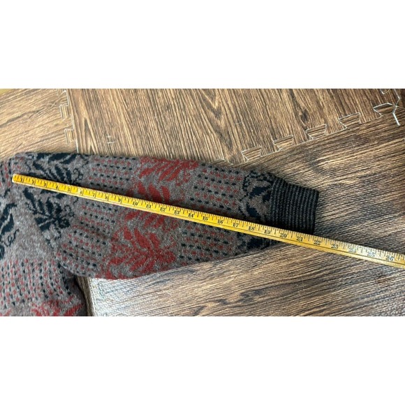 Vintage 80s Puffy Cozy Button Up Cardigan Sweater By Lung Kong Icelandic Style - Picture 9 of 9